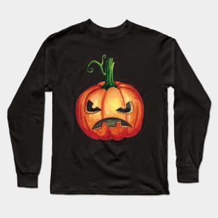 Halloween Pumpkin watercolor Long Sleeve T-Shirt